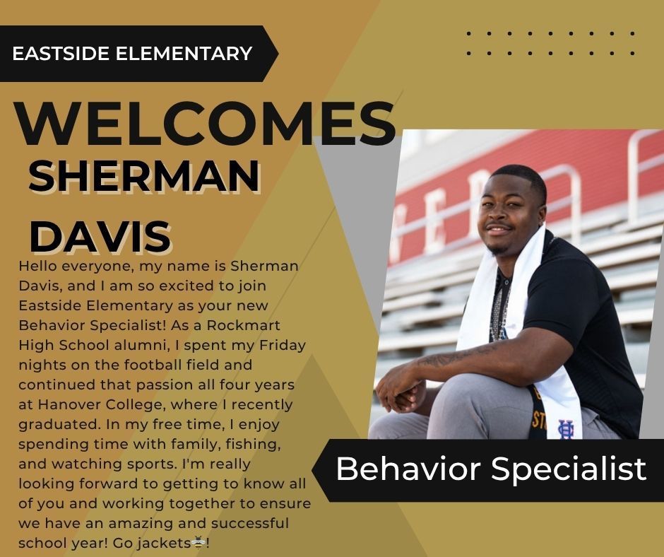 Welcome message to introduce Sherman Davis