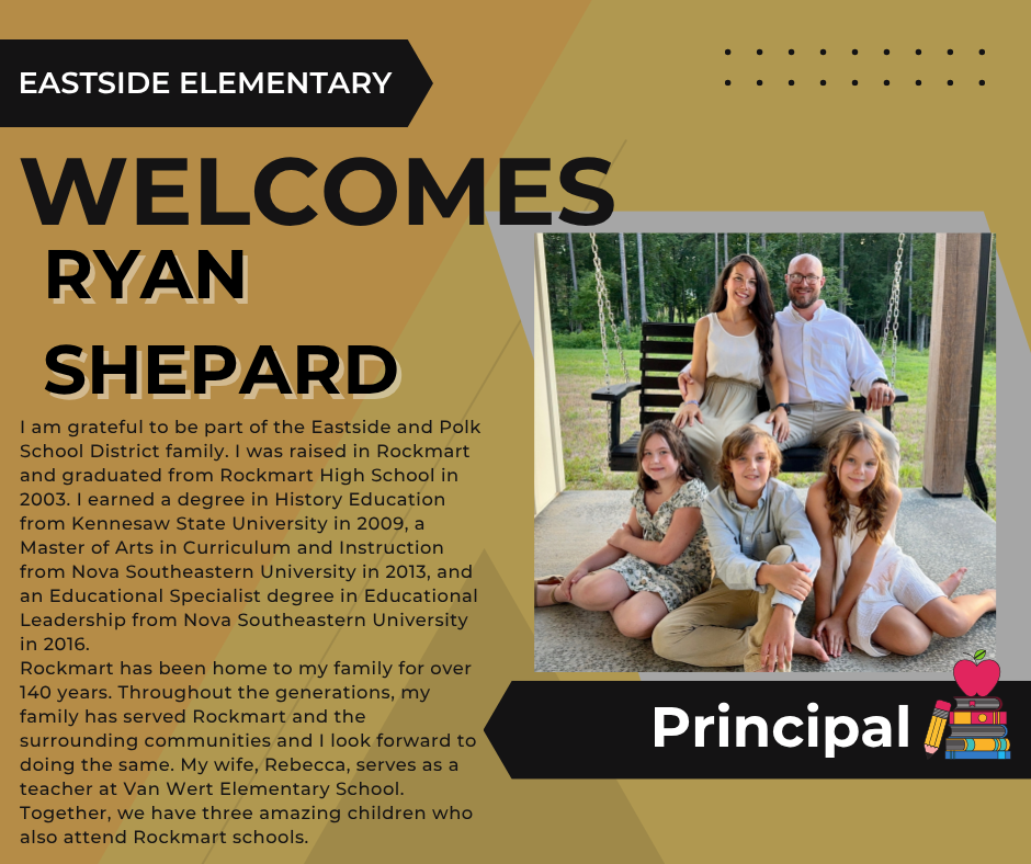 Eastside welcomes Ryan Shepard, principal