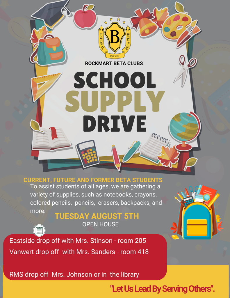 School supply drive hosted by Rockmart Beta Clubs