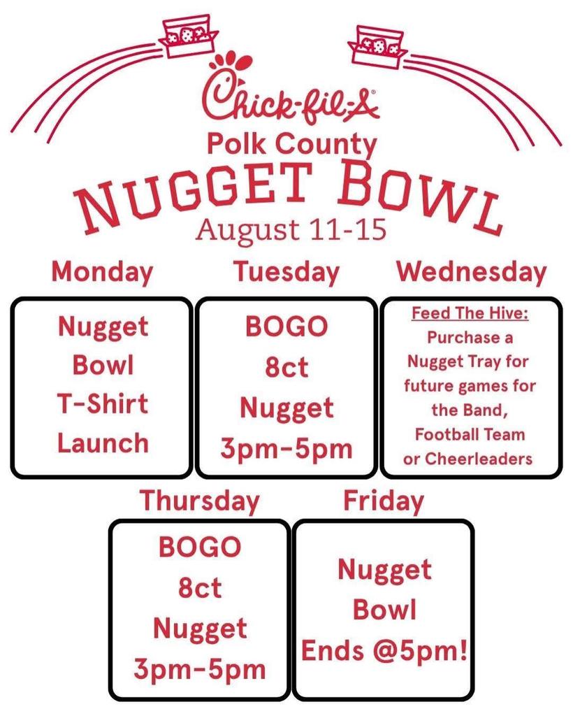 Tonight is BOGO 8 ct nuggest at Chick-fil-A for our nugget bowl. 