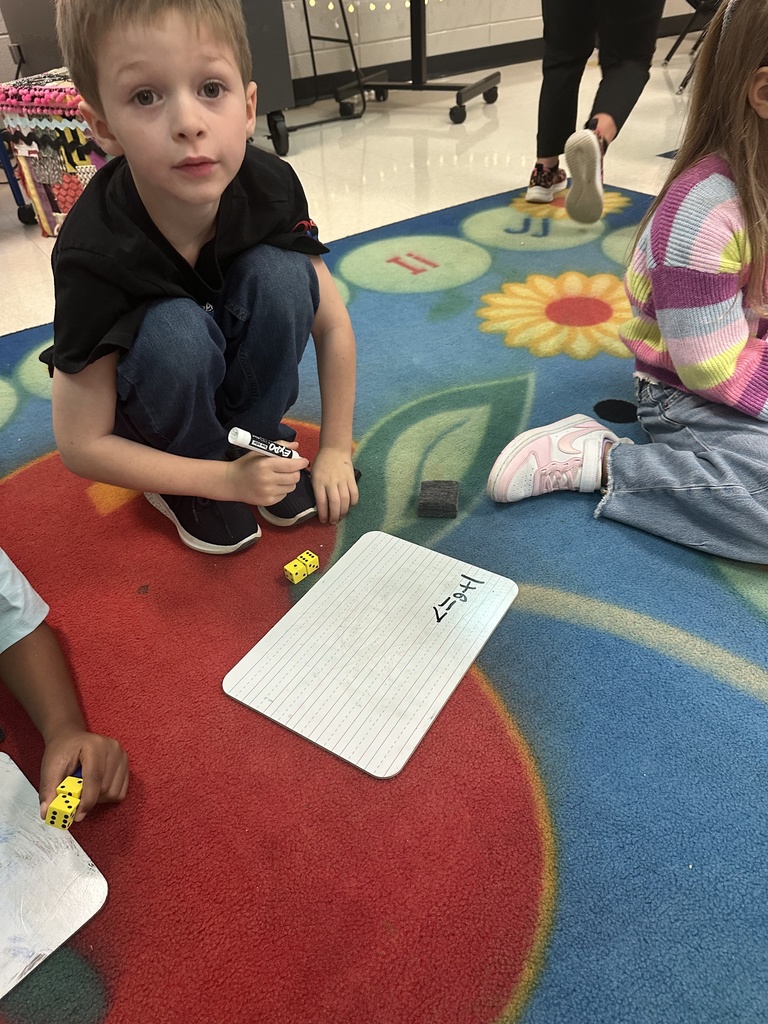 Ms. Guthrie's class working on math. 