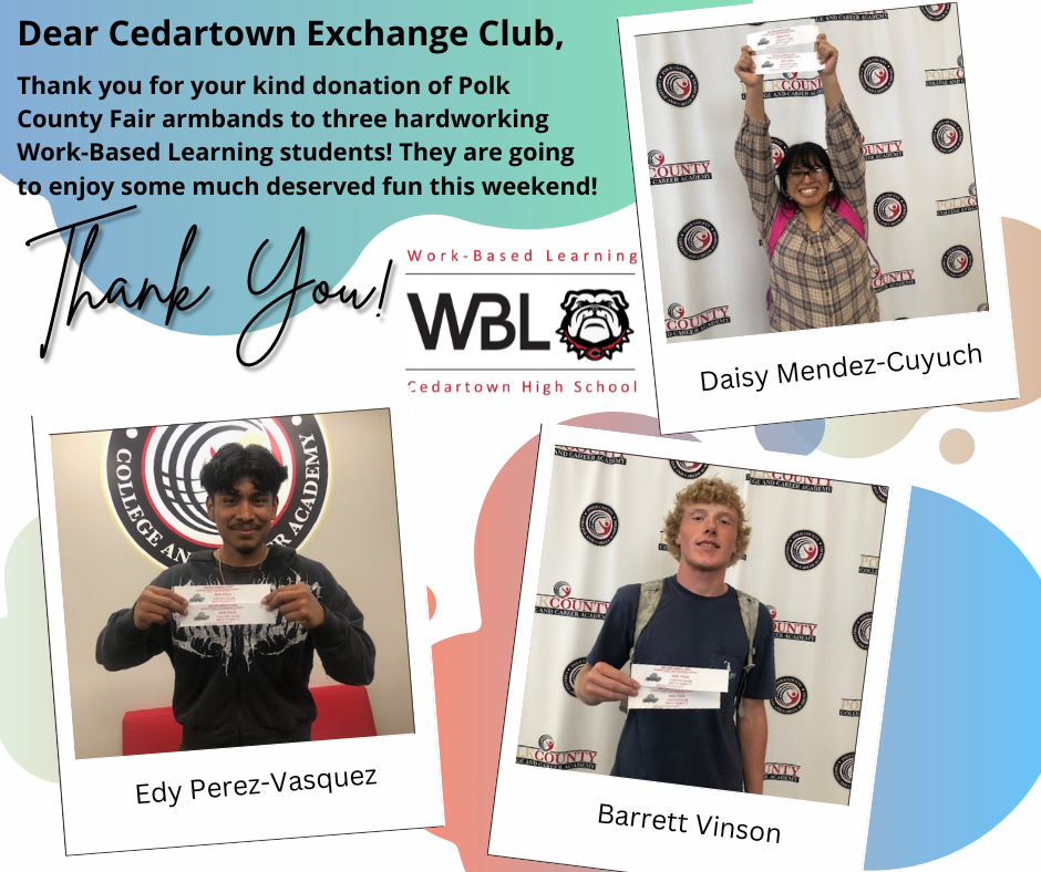 Thank you, Cedartown Exchange Club!