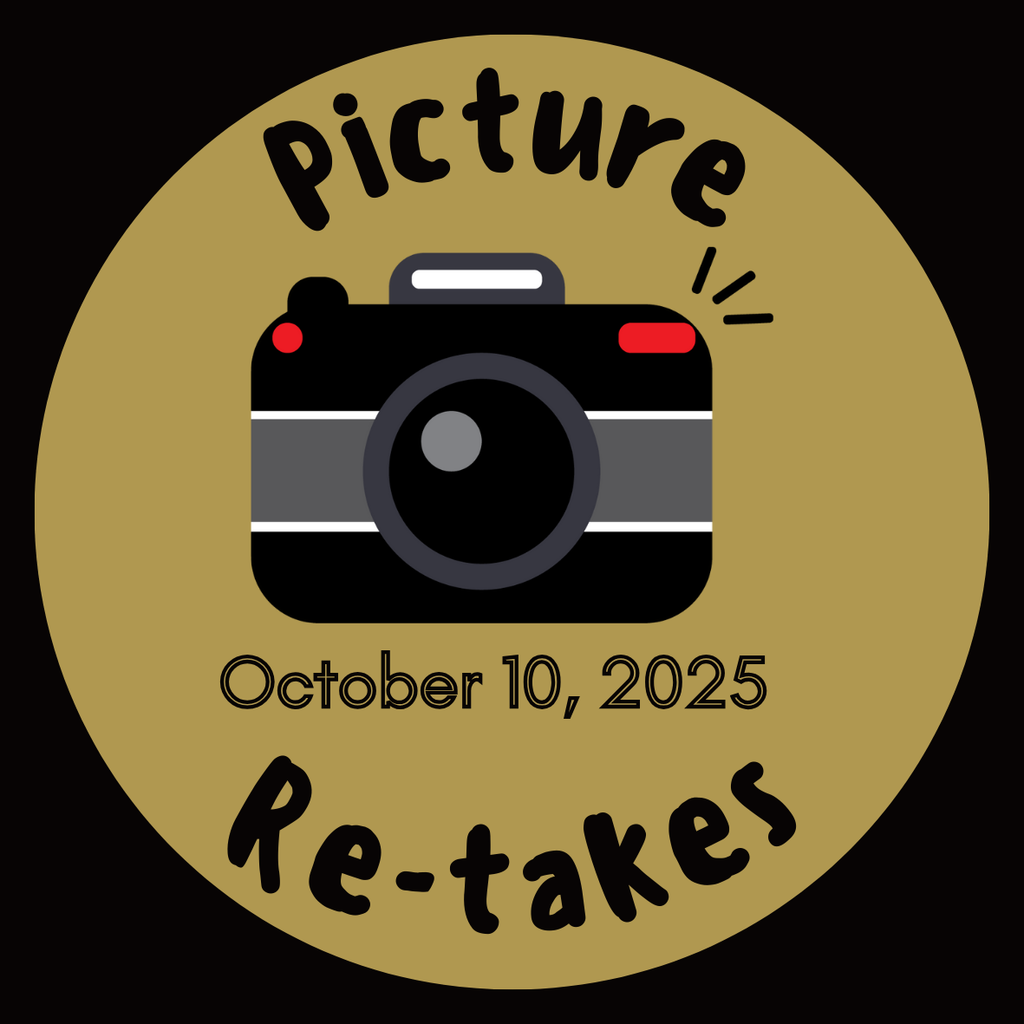 Reminder: Tomorrow is Absentee Picture Day (retakes only)!
