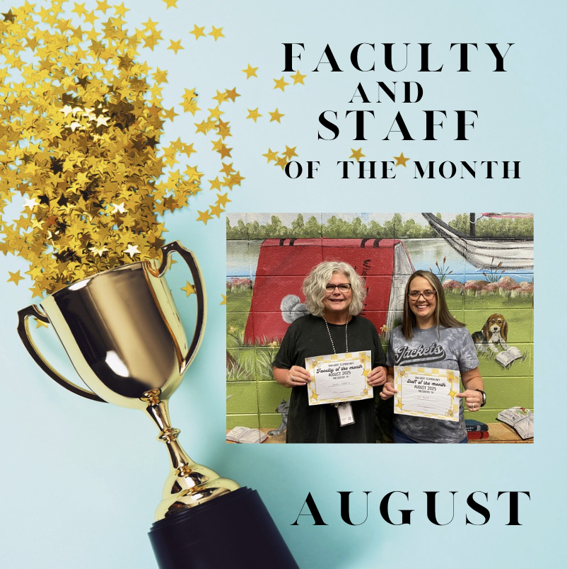 Congratulations to our Faculty and Staff of the Month, Sandie Guthrie and Kris Baxter! Thank you for all you do for our students, faculty, and staff! 