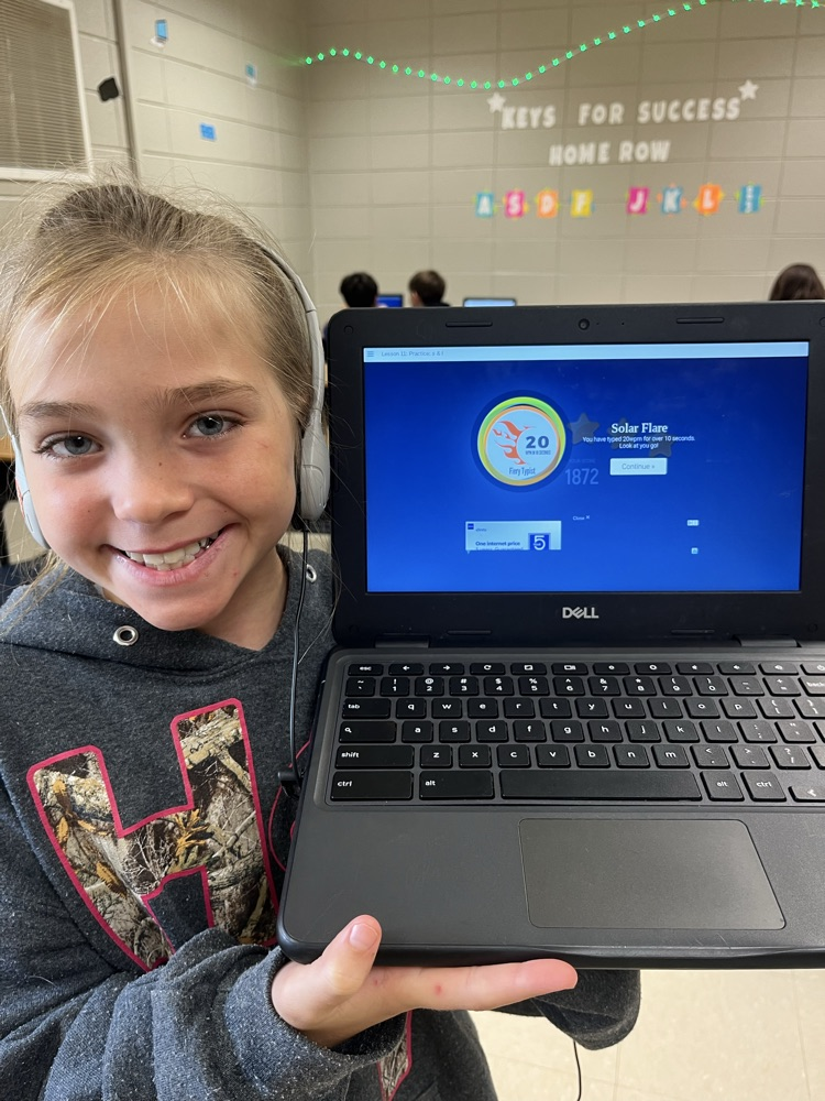 Our students are working wonders on their Chromebooks in computer lab! Check out all their typing achievements!! 