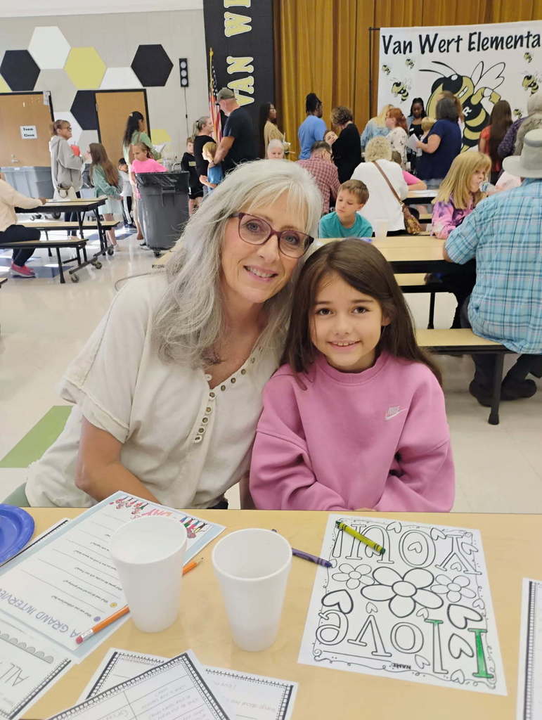 A student with her grandmother. Thank you to all the wonderful grands and family members who visited us today for Goodies with Grands! We hope you had a wonderful time. A big thank you to Mrs. Garcia for organizing and putting this event together! 