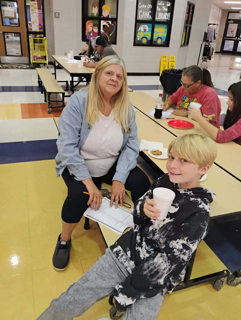 A student with his grandmother. Thank you to all the wonderful grands and family members who visited us today for Goodies with Grands! We hope you had a wonderful time. A big thank you to Mrs. Garcia for organizing and putting this event together! 