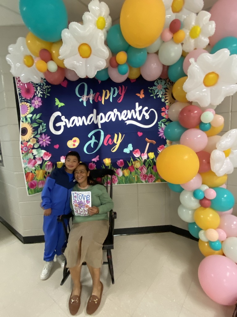 A student with his grandmother. Thank you to all the wonderful grands and family members who visited us today for Goodies with Grands! We hope you had a wonderful time. A big thank you to Mrs. Garcia for organizing and putting this event together! 