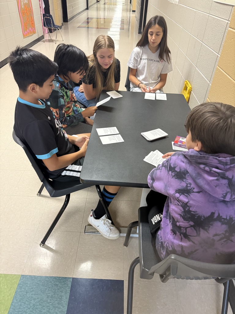 Students working collaboratively on author's purchase and text structure. 