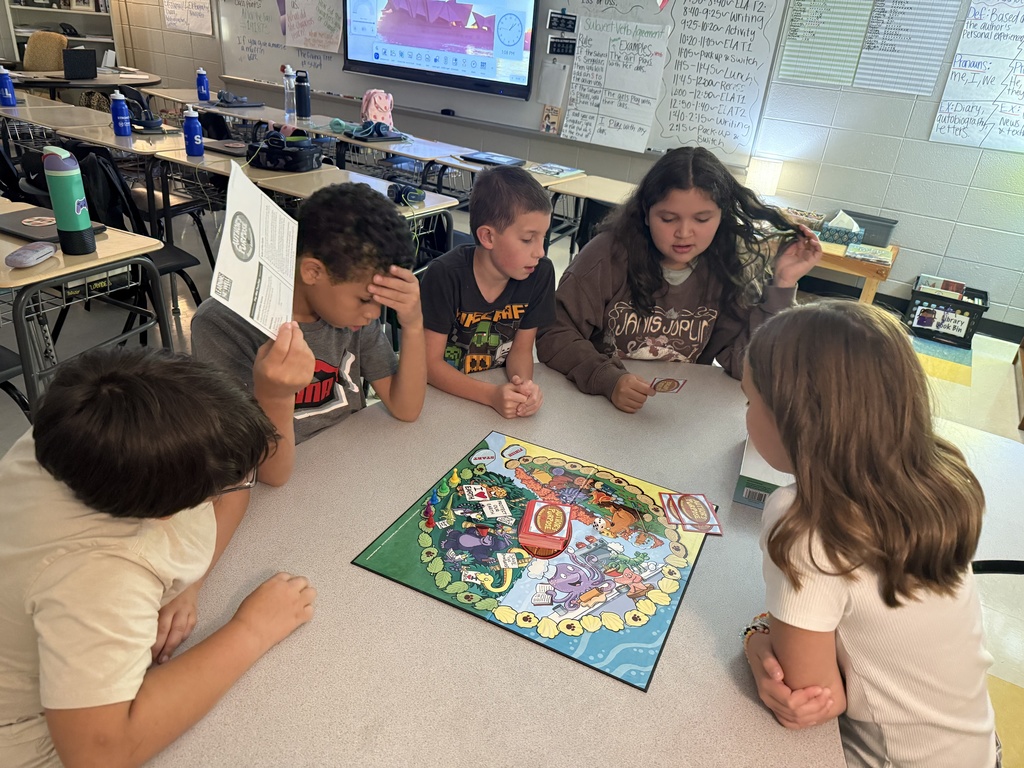 Students working collaboratively on author's purchase and text structure. 