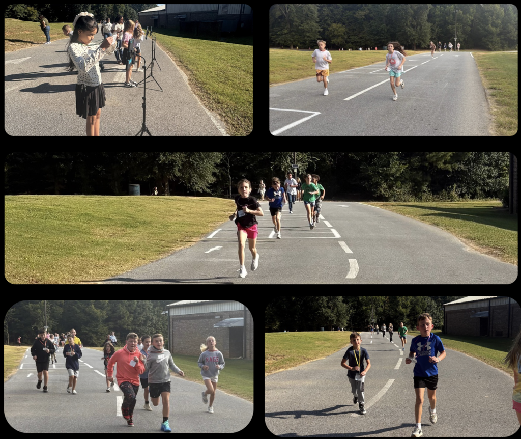 Kids running in PE