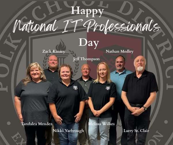 Happy IT Appreciation Day to PSD Staff with photo on gray background with white text