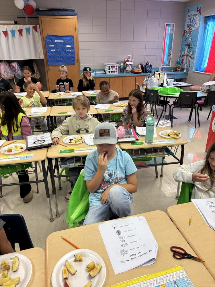 pictures of students completing Johnny Appleseed