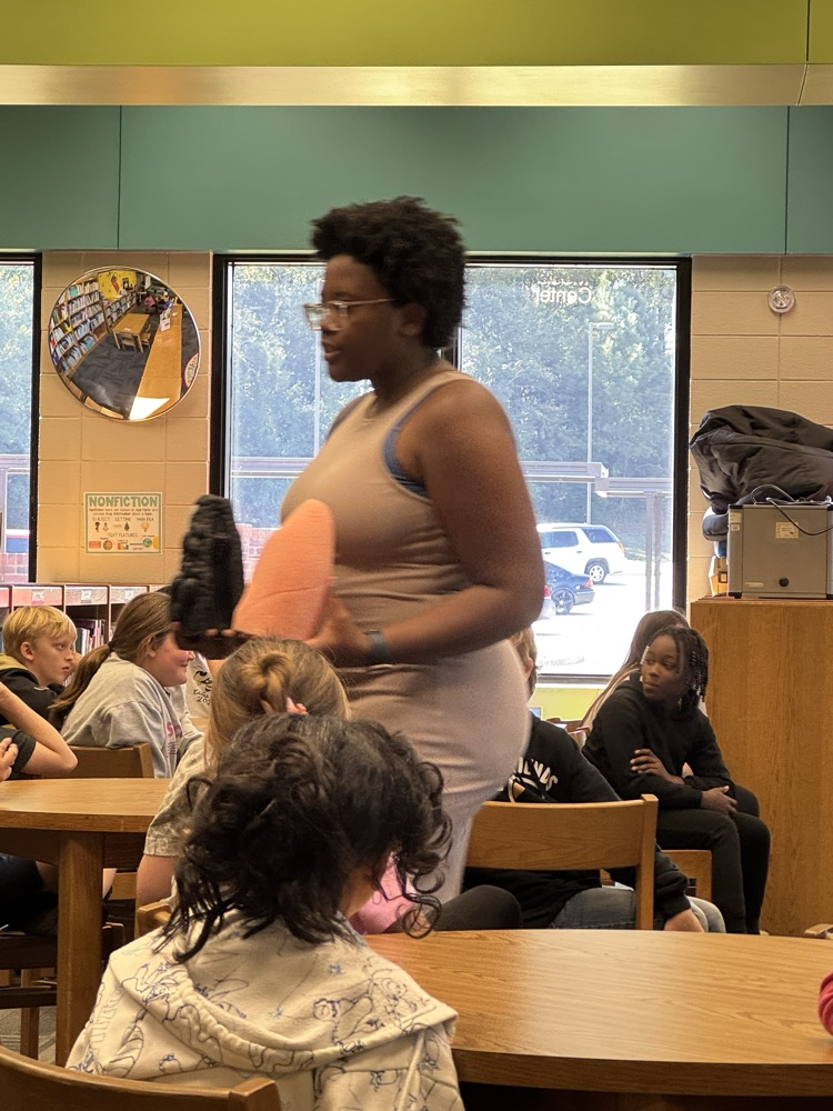 Our 5th graders participated in a smoking and vaping prevention program today called Tar Wars. 