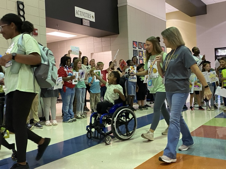 our Van Wert special Olympian’s walking out in a parade.