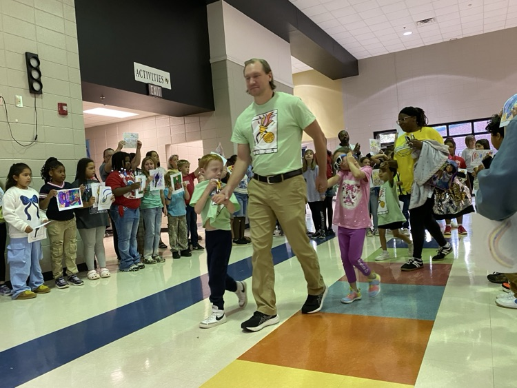 our Van Wert special Olympian’s walking out in a parade