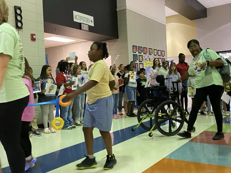 our Van Wert special Olympian’s walking out in a parade
