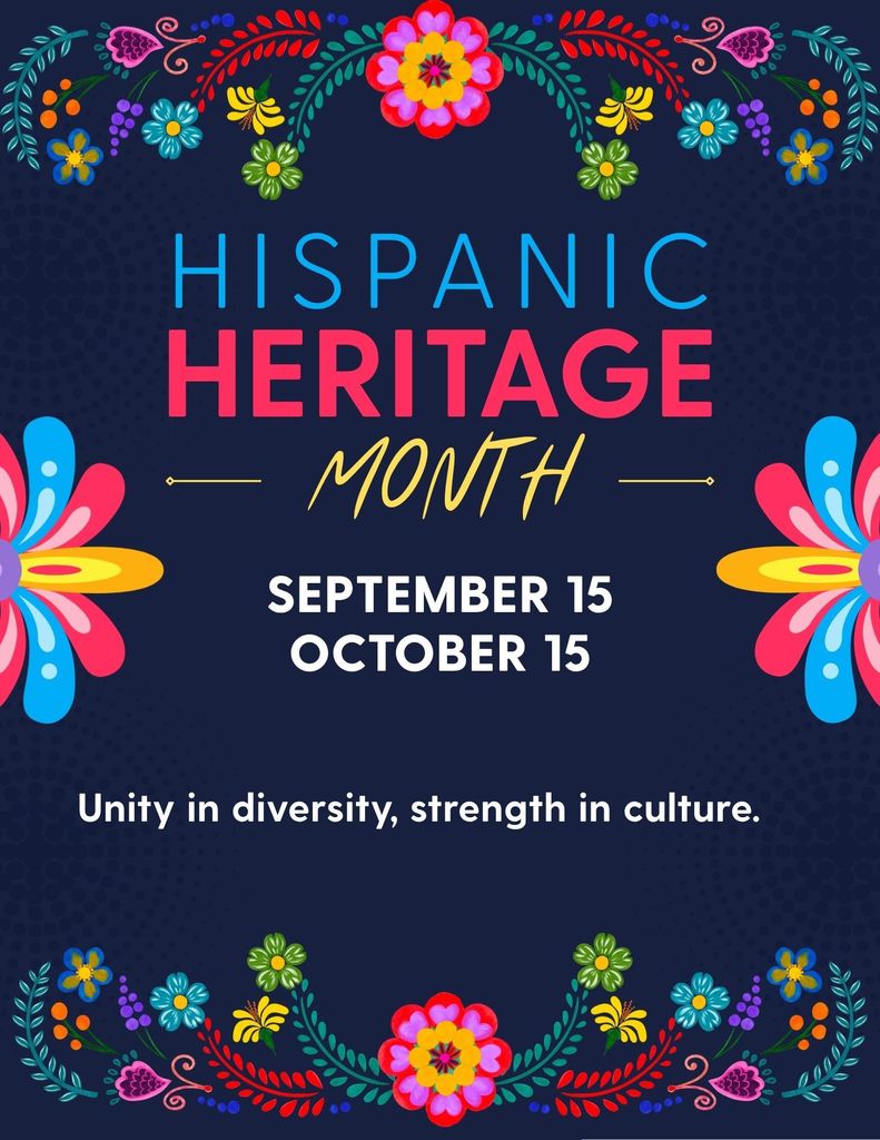Hispanic Heritage Month poster. 
