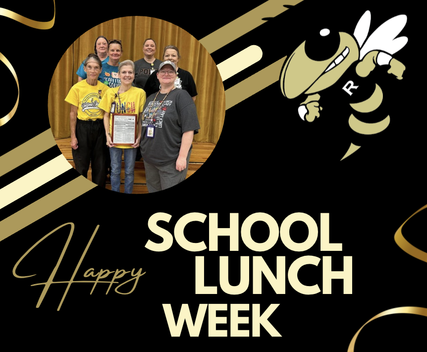 This week is National School Lunch Week! Be sure to thank a lunchroom lady for always taking care of your nutritional needs! We appreciate all they do for our students and staff.