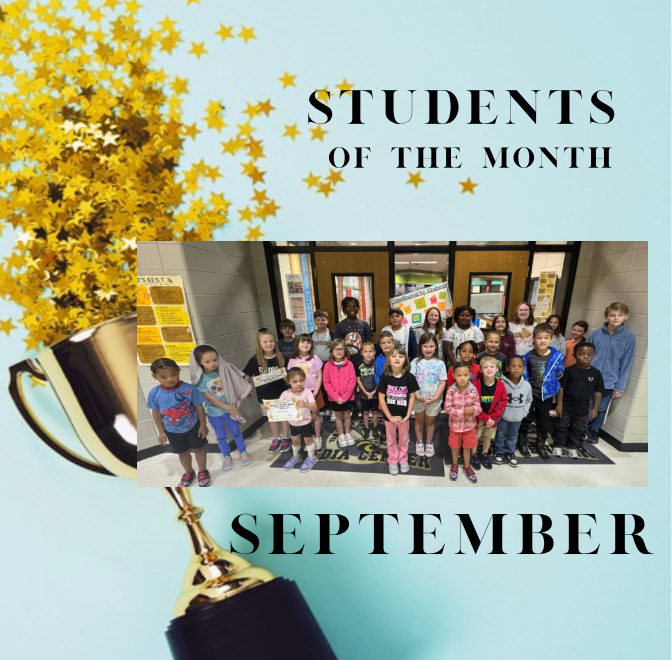 Congratulations to our September Students of the Month! If your child missed the group picture, please share of photo him or her in the comments! Way to go! this is a group picture of all students of the month for September with a cute graphic flyer