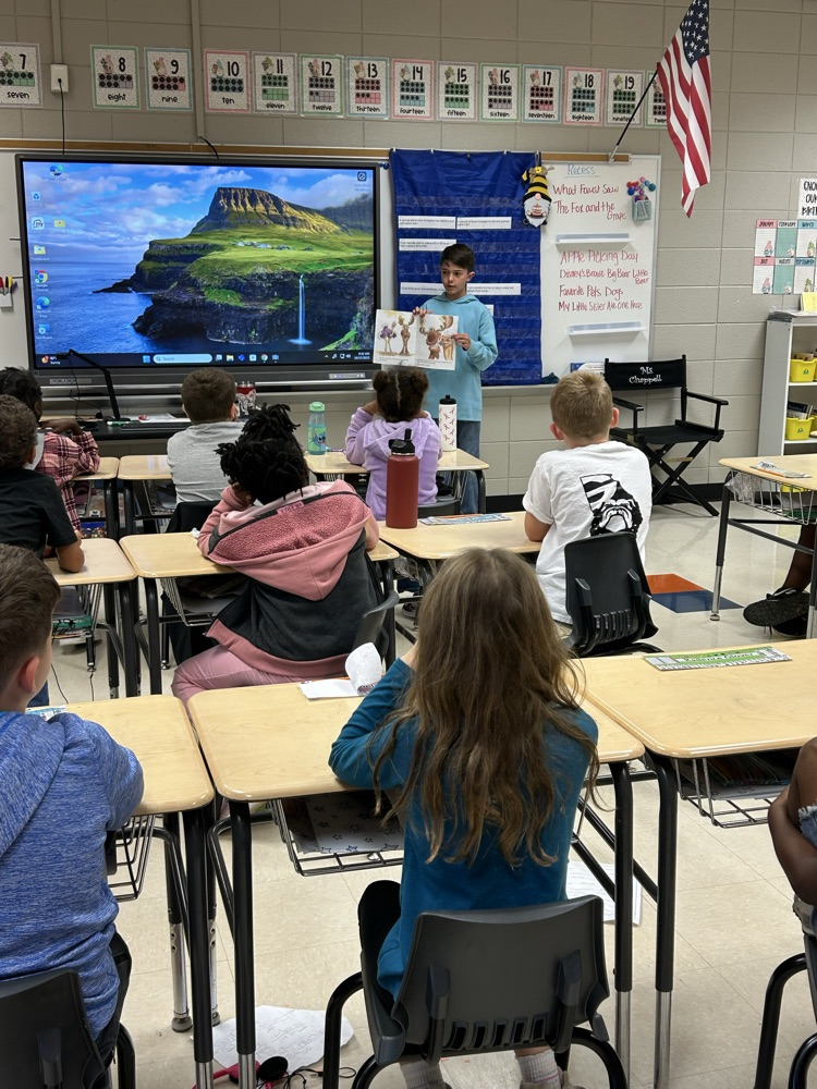 briar reading to a class