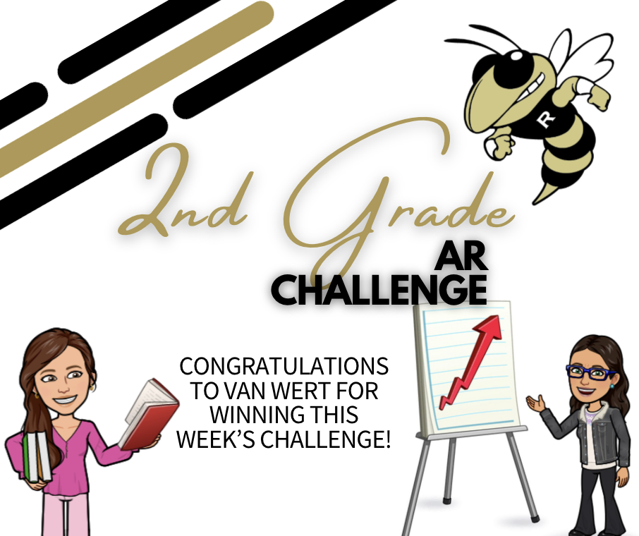 2nd Grade AR Challenge - Congratulations to Van Wert for winning this week's challenge!