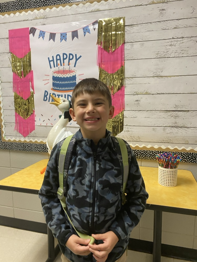 Happy Birthday to the following students who celebrated a birthday recently!! #happybirthday.    boy posing with the goose