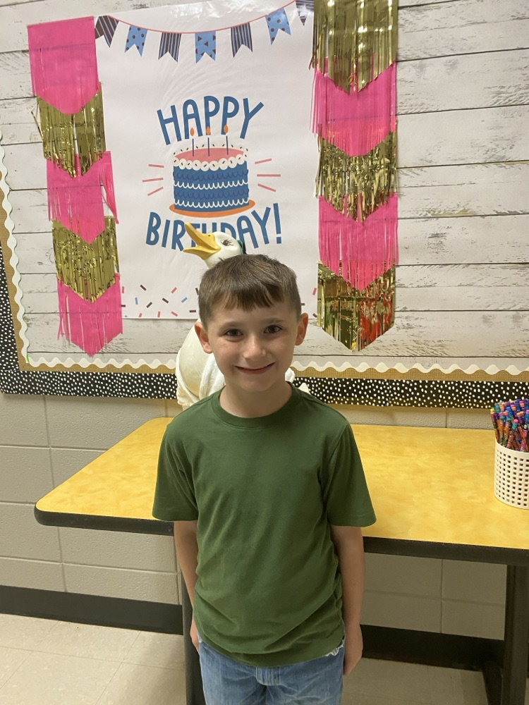 Happy Birthday to the following students who celebrated a birthday recently!! #happybirthday.  boy posing with the goose