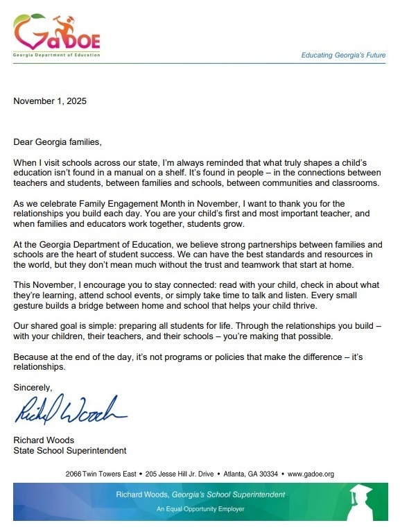 letter from governor