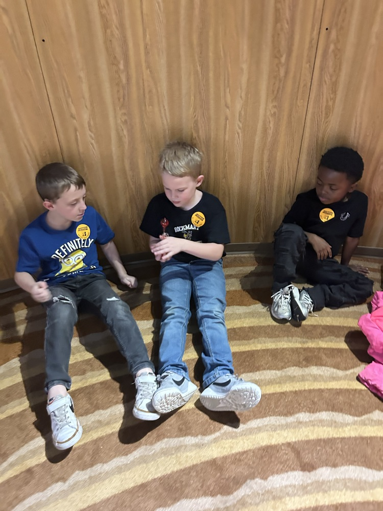 students resting  and smiling 