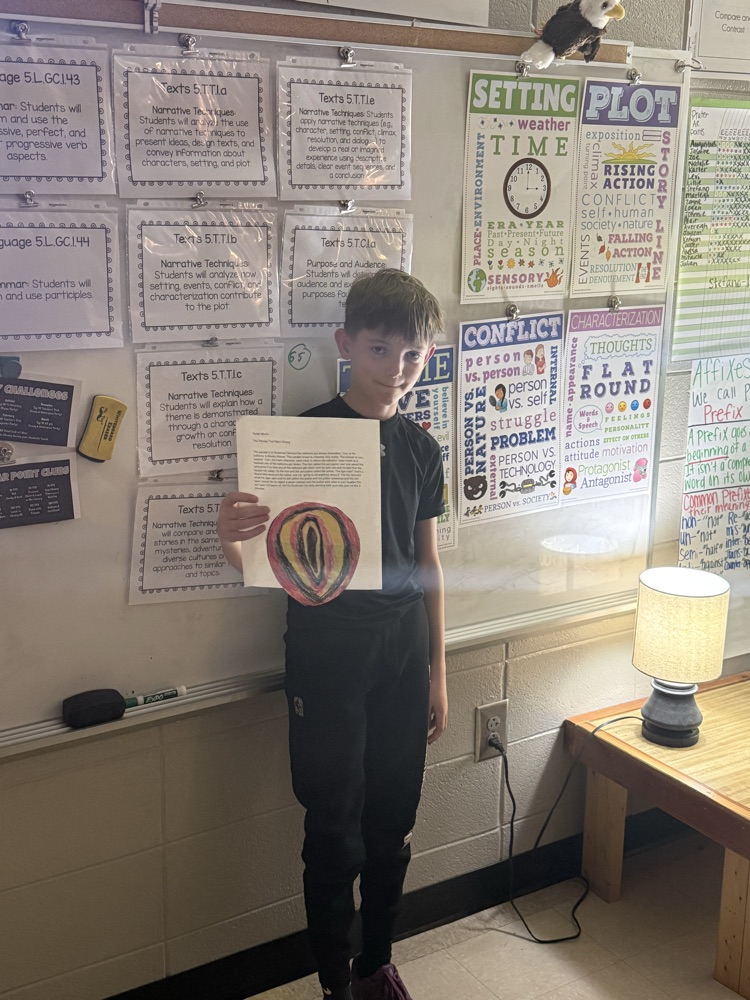 5th grade students presented their narrative writings after reading “Balloons Over Broadway” 