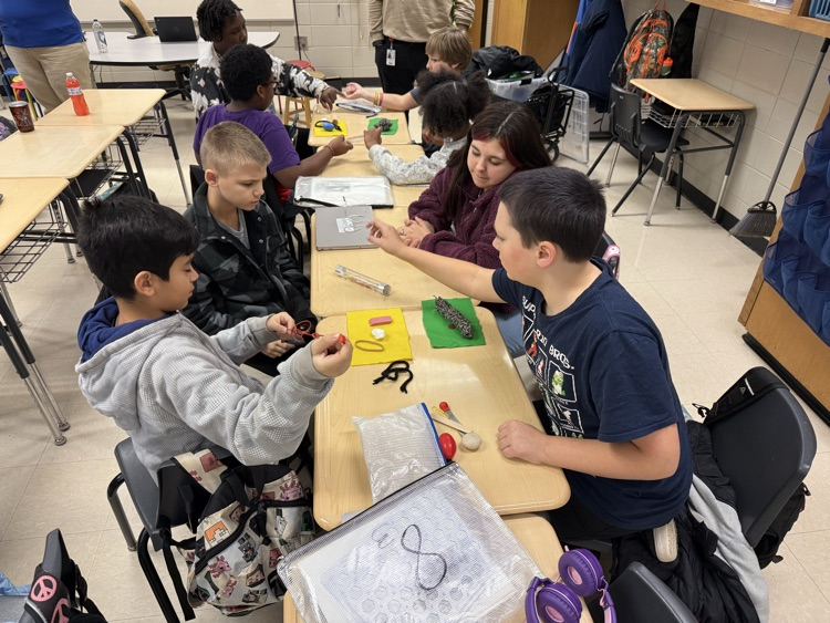 pic of students working with circuits during a Georgia power lesson. Mrs. Wallace from Georgia Power visited our 5th grade students yesterday to explore circuits and more.
