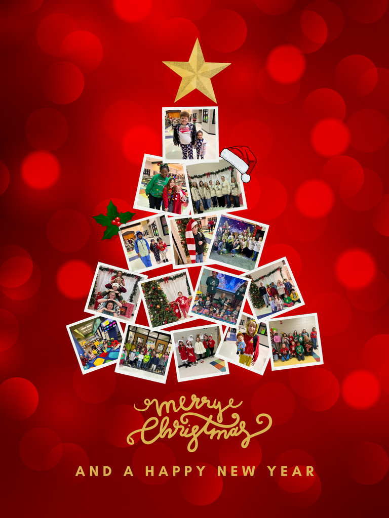 We would like to wish all our Van Wert families a happy and relaxing holiday season! We wish you all a Merry Christmas, and we look forward to seeing you all in 2026.  This picture is a Christmas Card tree with random pictures of staff, faculty, and students dressed up this week in festive attire. 