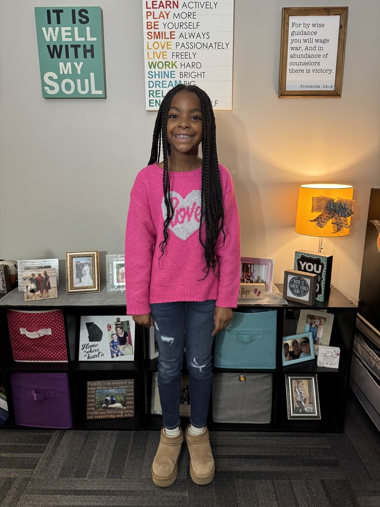 Picture of Ashlynn a student of the month for January. Congratulations to our January Students of the Month! If your child missed the group picture, please share a photo in the comments! Way to go! 