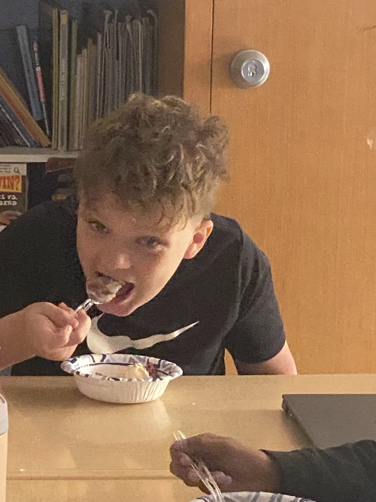 After completing their chapter book study on Wish by Barbara O’Connor, students in Ms. Pace’s and Mrs. Garner's reading classes got to enjoy blackberry cobbler and ice cream. 