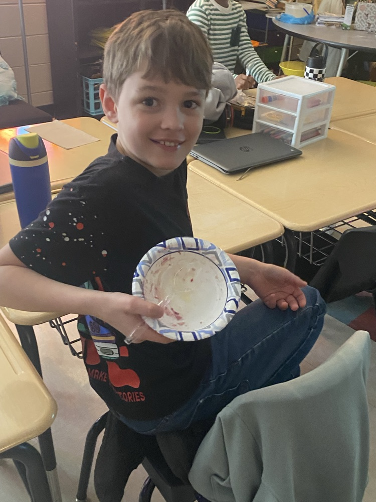 After completing their chapter book study on Wish by Barbara O’Connor, students in Ms. Pace’s and Mrs. Garner's reading classes got to enjoy blackberry cobbler and ice cream. 