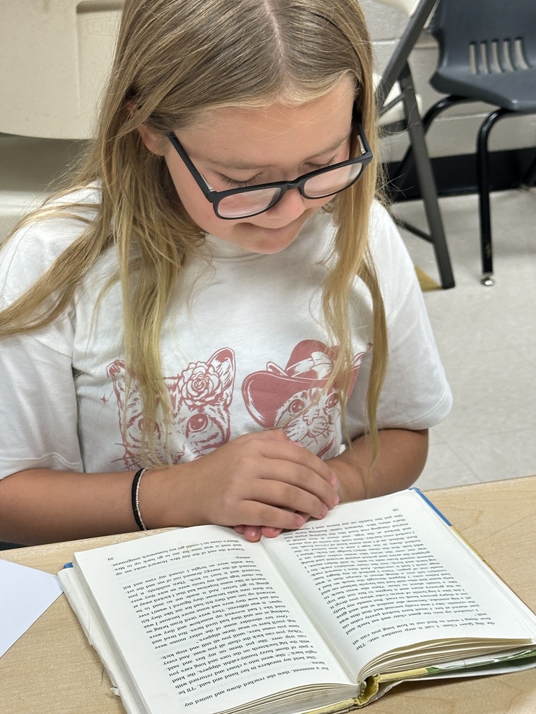 It's Gifted Education Month, and we are proud to recognize our gifted teacher, Mrs. Morris, and our amazing PEP students! Mrs. Morris inspires students to think critically, explore creatively, and grow in their learning each day. She is a wonderful asset to Van Wert!  This picture is of a student reading. 
