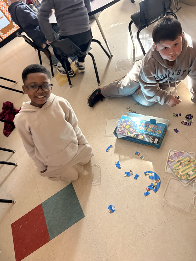 Spiral review collaborative group learning in math with Ms. Laukka. 