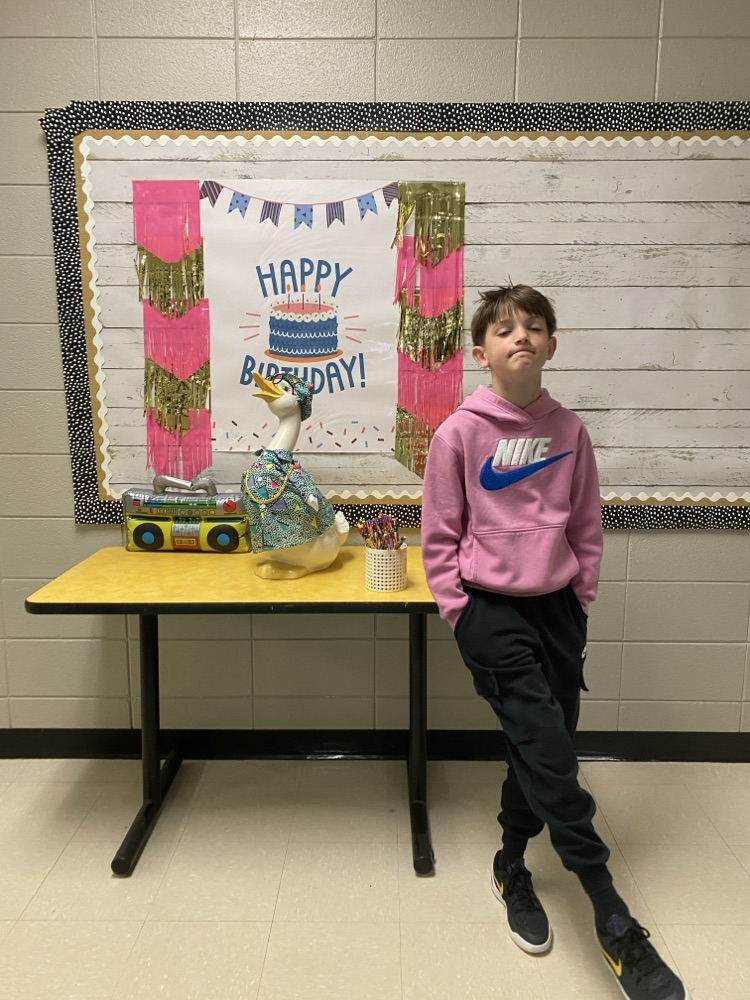Happy Birthday to the following students who celebrated a birthday recently!! #happybirthday  picture of a student posing in front of the goose.  