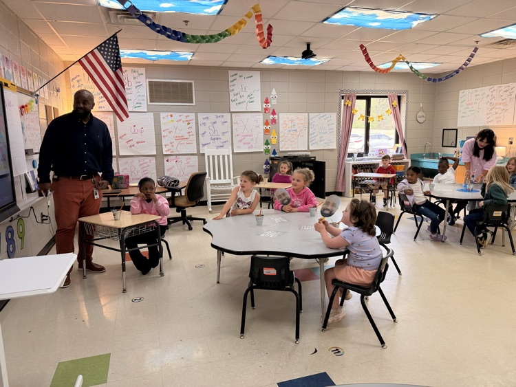 In honor of “Z Day” in our alphabet countdown Mr. Z visited Mrs. Haynes' class. He read the book “Alpha Oops the day Z went first” to her class. 