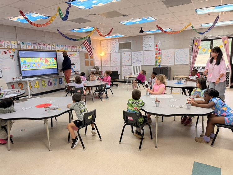 In honor of “Z Day” in our alphabet countdown Mr. Z visited Mrs. Haynes' class. He read the book “Alpha Oops the day Z went first” to her class. 