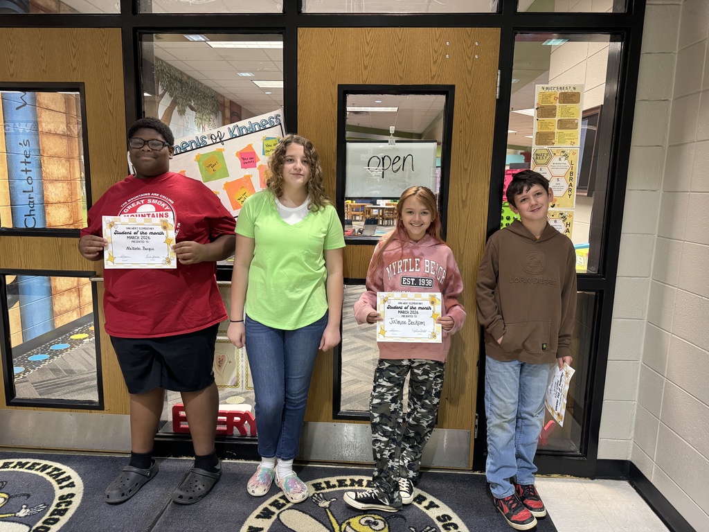 Congratulations to our March Students of the Month! If your child missed the group picture, please share a photo in the comments! Way to go! 