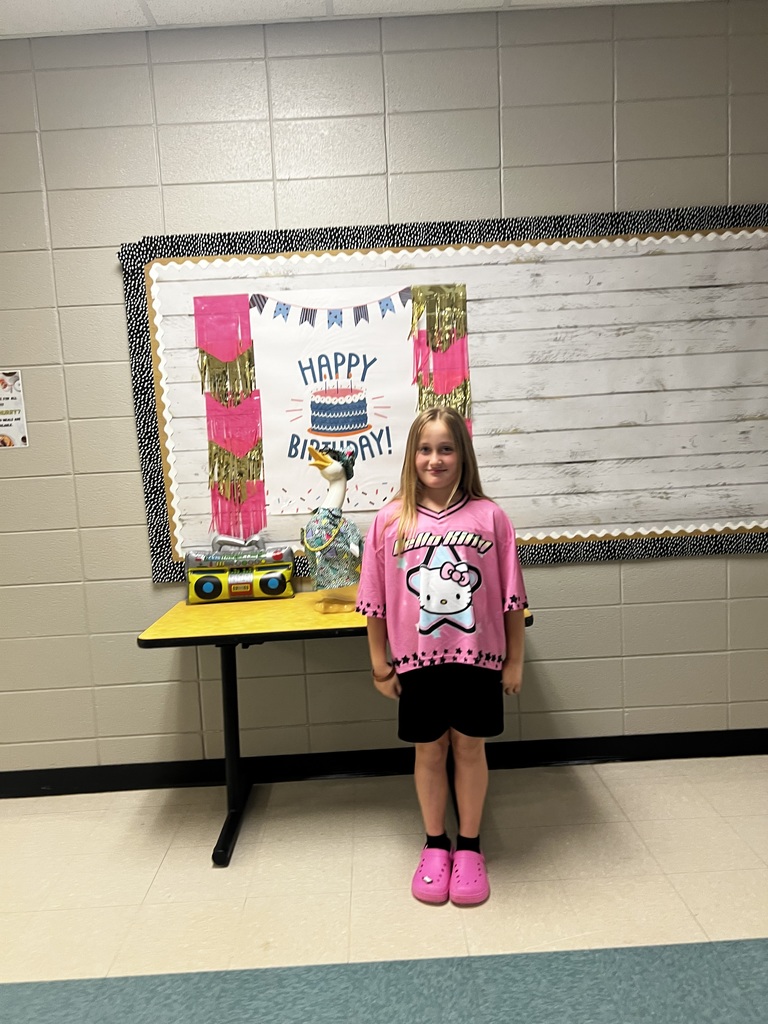 Happy Birthday to the following students who recently celebrated their birthdays!! Picture of Student posing with the goose for her birthday.