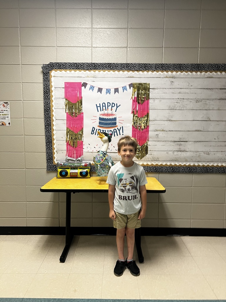 Happy Birthday to the following students who recently celebrated their birthdays!! Picture of Student posing with the goose for her birthday.