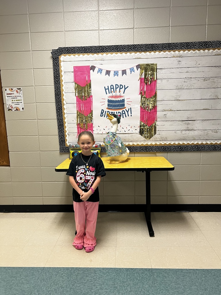 Happy Birthday to the following students who recently celebrated their birthdays!! Picture of Student posing with the goose for her birthday.