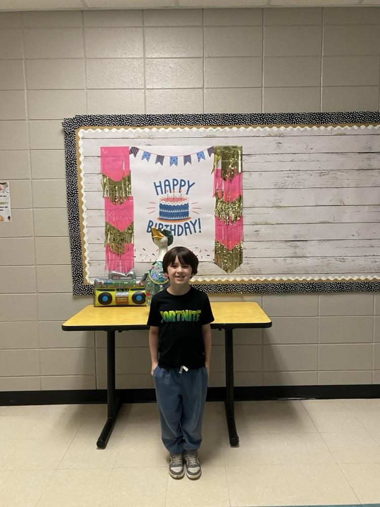 Happy Birthday to the following students who recently celebrated their birthdays!! pic of children posing with goose. 