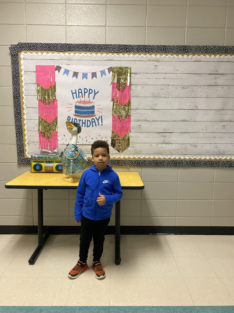 Happy Birthday to the following students who recently celebrated their birthdays!! pic of children posing with goose. 