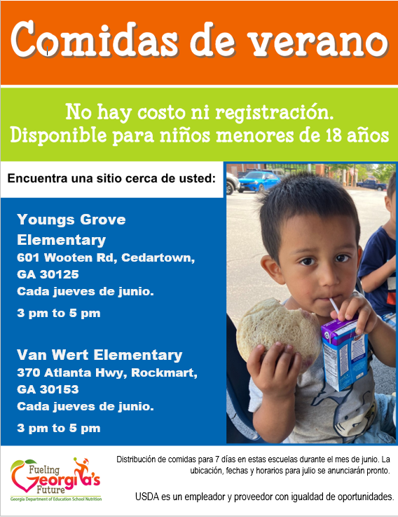 Summer Meals Flyer in Spanish