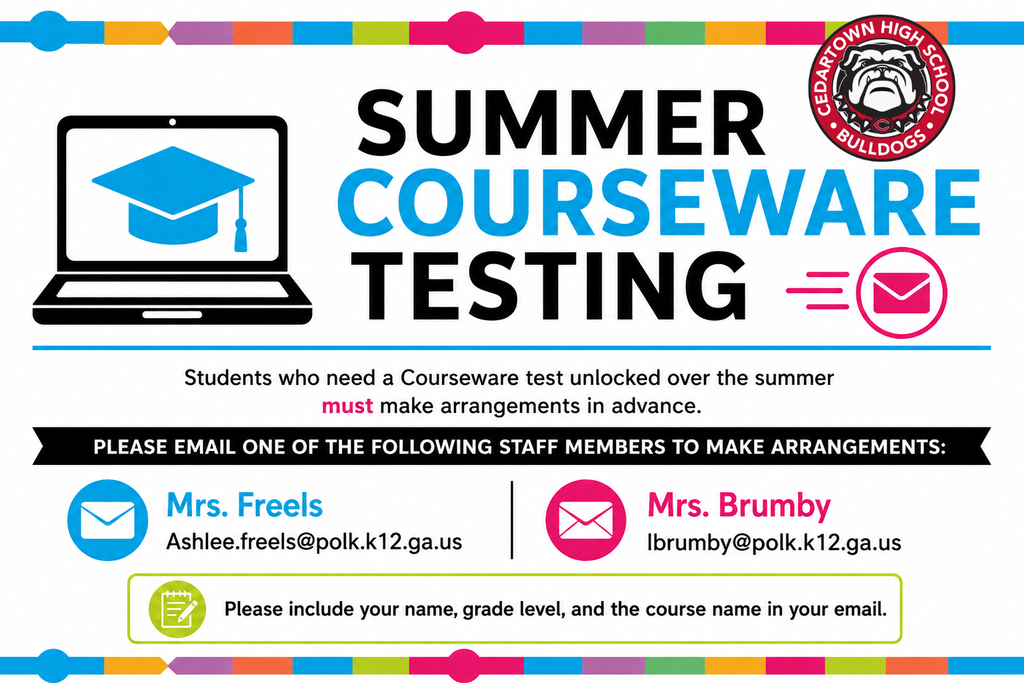 summer courseware testing 2026-2027