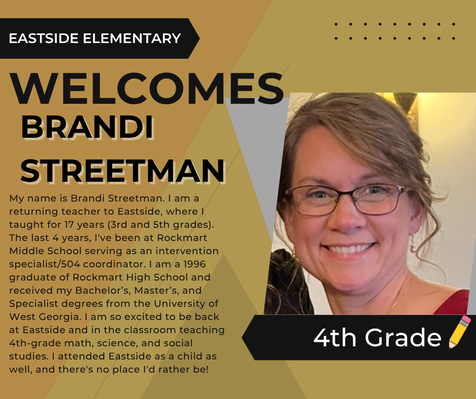 Wellcome message for Brandi Streetman